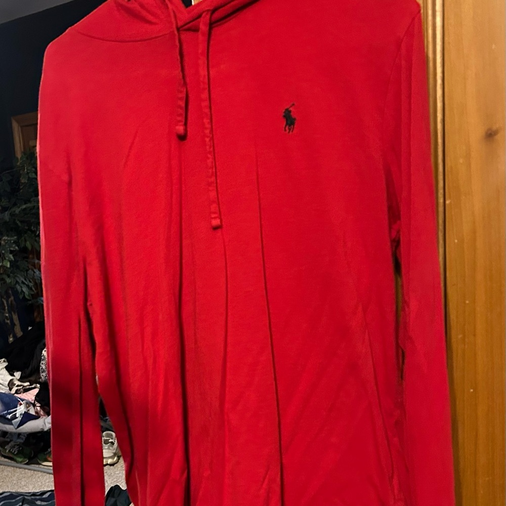 Polo by Ralph Lauren Men's Red Hoodie Shirt